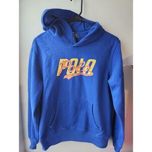 POLO Ralph Lauren Boys L (14-16) Royal Blue Hoodie Sweatshirt – Yellow/Red Logo